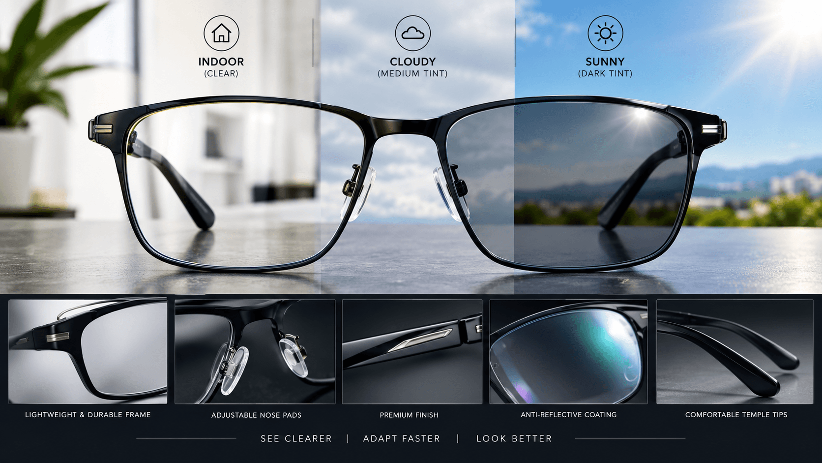 Photochromic glasses